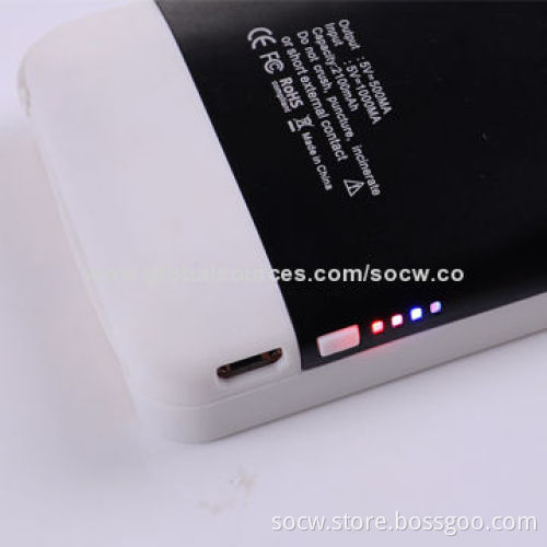 Power Bank Cases for iPhone 5/5s/5c, with Capacity of 2,100mAh and Good Quality, 5V Input Voltage